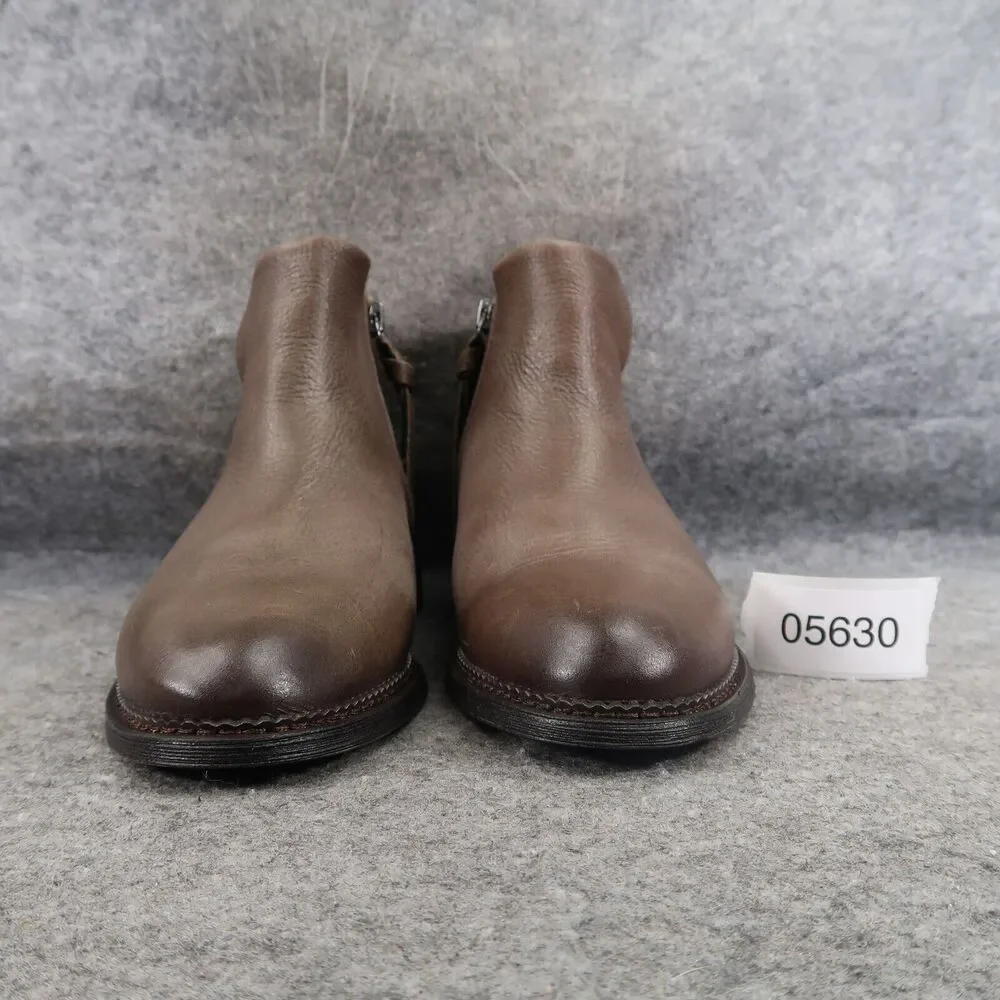 Franco Sarto Shoes Womens 6 Booties Classic Leather Hyla Ankle Boot Zip Cutout